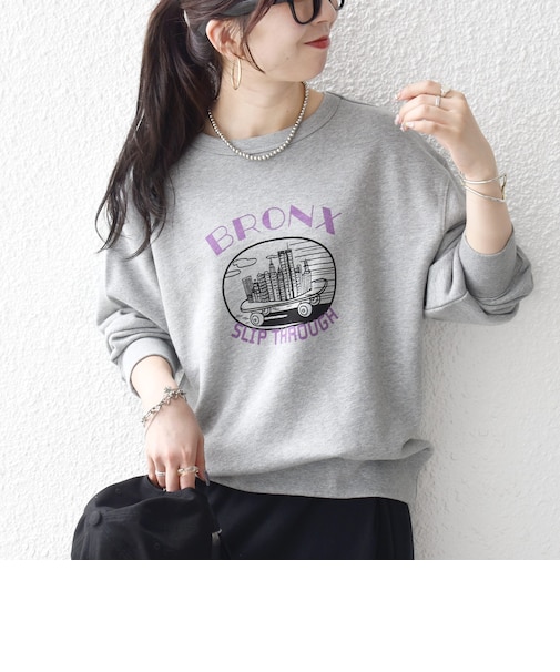 《予約》【SHIPS any別注】THE KNiTS:〈洗濯機可能〉ロゴ プリント スウェット 26AW