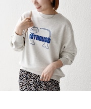 《予約》【SHIPS any別注】THE KNiTS:〈洗濯機可能〉ロゴ プリント スウェット 26AW