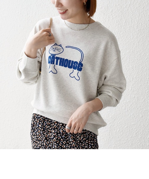 《予約》【SHIPS any別注】THE KNiTS:〈洗濯機可能〉ロゴ プリント スウェット 26AW