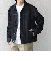 SHIPS any:〈洗濯機可能〉ステイカラー デニムライク リラックス ブルゾン(セットアップ対応)◆