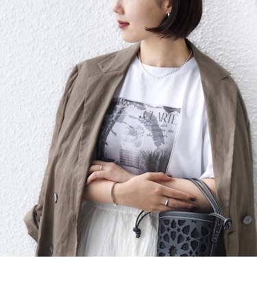メルティ コットン フォト プリント TEE