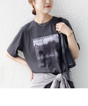 メルティ コットン フォト プリント TEE