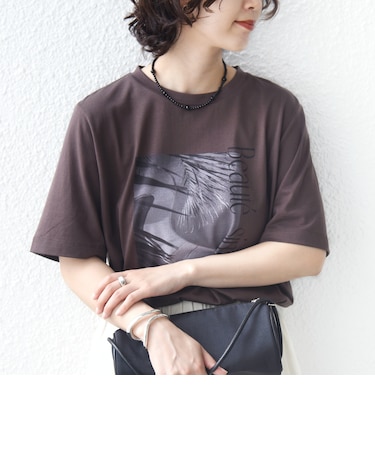 メルティ コットン フォト プリント TEE