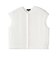 SHIPS Primary Navy Label:ラミー ピンタック フレンチスリーブ ブラウス