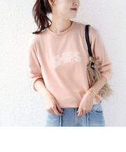 《予約》【WEB限定】 SHIPS ラウンド プリント ロゴ ロングスリーブ TEE