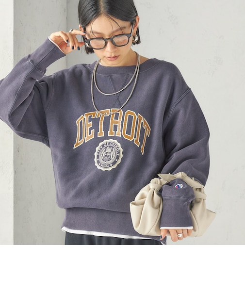 《予約》【SHIPS別注】Champion: リバー スウィーブ ロゴ スウェット