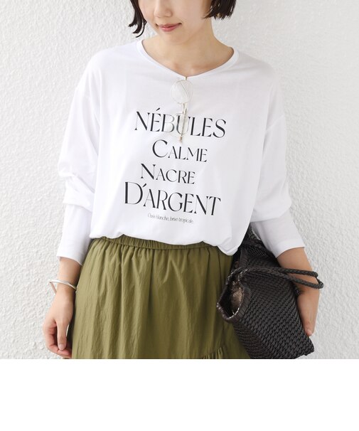 《予約》メルティ コットン ロゴ ロング スリーブ TEE
