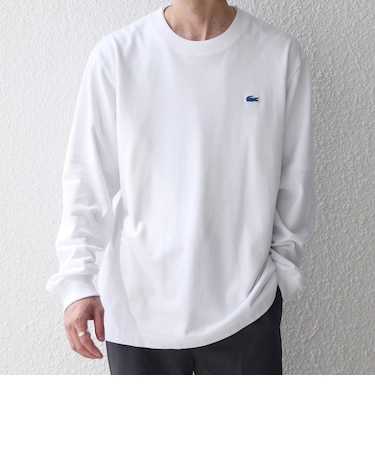 【SHIPS any別注】LACOSTE: ワンポイント ピケ クルーネック Tシャツ 26AW (ロンT)◆