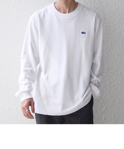 【SHIPS any別注】LACOSTE: ワンポイント ピケ クルーネック Tシャツ 26AW (ロンT)◆