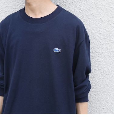 【SHIPS any別注】LACOSTE: ワンポイント ピケ クルーネック Tシャツ 26AW (ロンT)◆