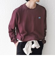 【SHIPS any別注】LACOSTE: ワンポイント ピケ クルーネック Tシャツ 26AW (ロンT)◆