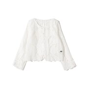 SHIPS Colors:〈手洗い可能〉スカラップ レース ノーカラー ジャケット