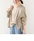 《予約》【WEB限定】〈手洗い可能〉裾 ツイスト デザイン ポンチ ロング スリーブ プルオーバー