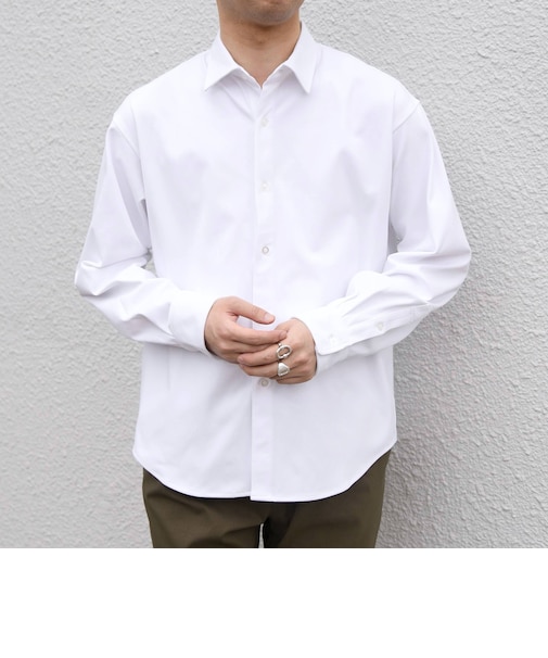 SHIPS any:〈吸水速乾〉SORONA(R) ストレッチ ジャージー レギュラーカラー シャツ◆