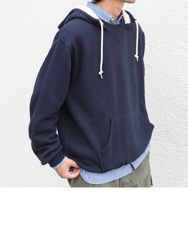 【SHIPS any別注】RUSSELL ATHLETIC: ワンポイント ロゴ 裏起毛 プルオーバー パーカー◆
