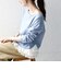 《予約》SHIPS any:〈洗濯機可能〉レース ヘム アシンメトリー ロングスリーブ TEE