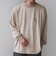 【SHIPS any別注】ohwell: ワンポイント ロゴ 刺繍 ボーダー リンガー Tシャツ(ロンT)◆