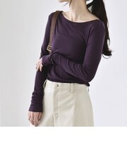 《予約》quaranciel:〈手洗い可能〉ウール ミックス シアー ボートネック プルオーバー