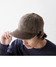 SHIPS any:〈手洗い可能〉フェード コーデュロイ ワンポイント ピスネーム キャップ◆