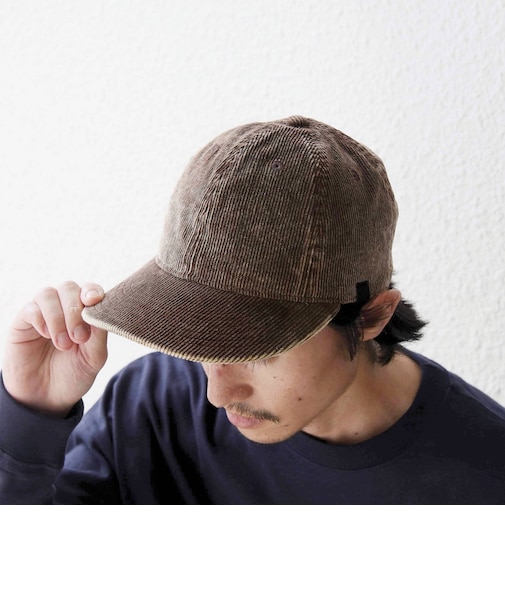 SHIPS any:〈手洗い可能〉フェード コーデュロイ ワンポイント ピスネーム キャップ◆