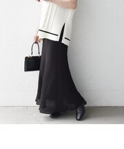 《予約》SHIPS any:〈洗濯機可能〉メッシュ ナロー スカート 26AW