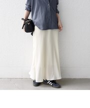 《予約》SHIPS any:〈洗濯機可能〉メッシュ ナロー スカート 26AW