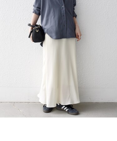 《予約》SHIPS any:〈洗濯機可能〉メッシュ ナロー スカート 26AW