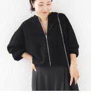 《予約》【WEB限定】〈手洗い可能〉フェザー チュール レース ジップ 羽織