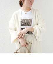 《予約》【WEB限定】〈手洗い可能〉フェザー チュール レース ジップ 羽織