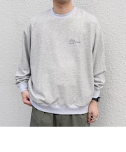 SHIPS any:〈洗濯機可能〉フクレ ジャカード ロゴ 刺繍 サイドポケットTシャツ(ロンT)◆