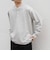 SHIPS any:〈洗濯機可能〉フクレ ジャカード リラックス ヘンリーネックTシャツ(ロンT)◆