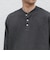 SHIPS any:〈洗濯機可能〉フクレ ジャカード リラックス ヘンリーネックTシャツ(ロンT)◆