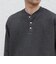 SHIPS any:〈洗濯機可能〉フクレ ジャカード リラックス ヘンリーネックTシャツ(ロンT)◆