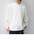 SHIPS any:〈洗濯機可能〉ワッフル ワンポイント クルーネック Tシャツ(ロンT)◆