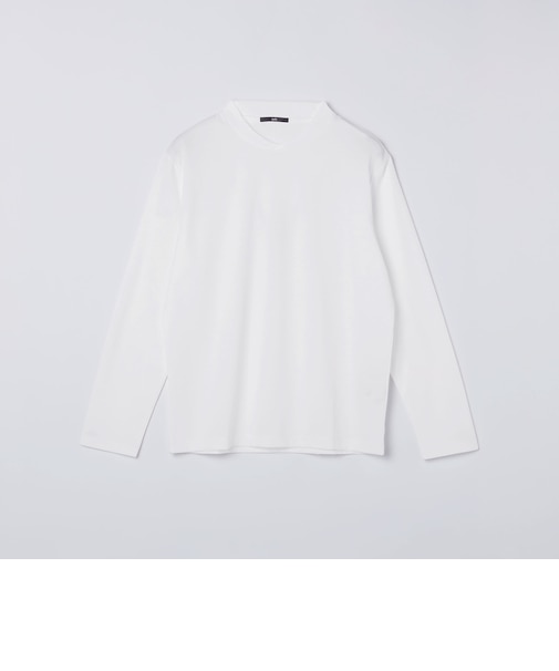 【WEB限定】SHIPS:〈接触冷感/手洗い可能〉100/2 クロスネック ビズ ロングスリーブ Tシャツ