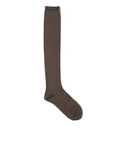 Piedi Nudi: メッシュ ストライプ ニー ハイ