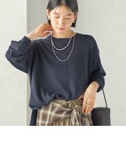 《予約》〈手洗い可能〉ウォッシャブル ウール ダブル カフス ニット プルオーバー