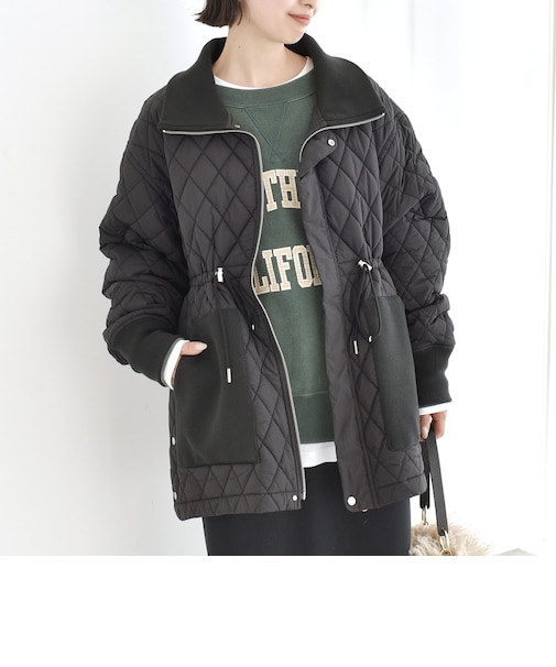 《予約》【WEB限定】ニットコンビ ドロスト キルティング ジャケット
