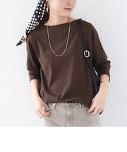 《予約》【WEB限定】〈ネックが選べる〉オーガニックコットン バリエーション ネック ロングスリーブ TEE
