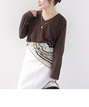 《予約》【WEB限定】〈ネックが選べる〉オーガニックコットン バリエーション ネック ロングスリーブ TEE