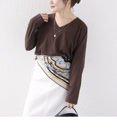 《予約》【WEB限定】〈ネックが選べる〉オーガニックコットン バリエーション ネック ロングスリーブ TEE