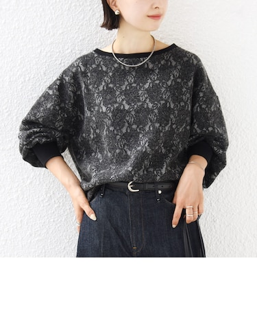 《予約》【WEB限定】フラワー レース ニードルパンチ ロング スリーブ プルオーバー
