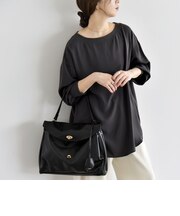 《予約》quaranciel:〈手洗い可能〉ジョーゼット リブ オーバーサイズ ブラウス