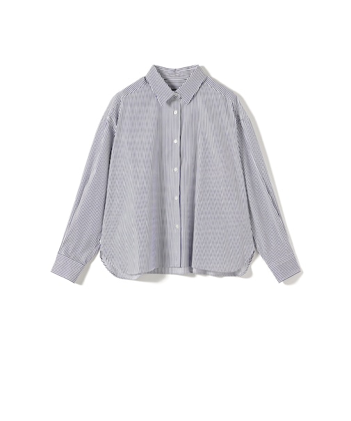SHIPS Primary Navy Label:〈洗濯機可能〉コットン レギュラーカラー シャツ