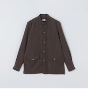 【SHIPS別注】Errico Formicola:ALBERTO ベロア ソリッド シャツアウター