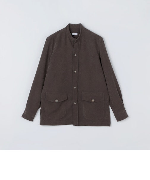 【SHIPS別注】Errico Formicola:ALBERTO ベロア ソリッド シャツアウター