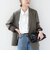 《予約》【WEB限定】〈手洗い可能〉襟 タック サテン ロング スリーブ ブラウス