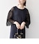 《予約》SHIPS any:〈手洗い可能〉シアー ドット コンビ ワンピース ［NAVY BLUE］