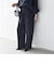 《予約》SHIPS any:〈洗濯機可能〉ウエスト ボタン 2タック セミワイド パンツ［NAVY BLUE］