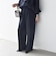《予約》SHIPS any:〈洗濯機可能〉ウエスト ボタン 2タック セミワイド パンツ［NAVY BLUE］